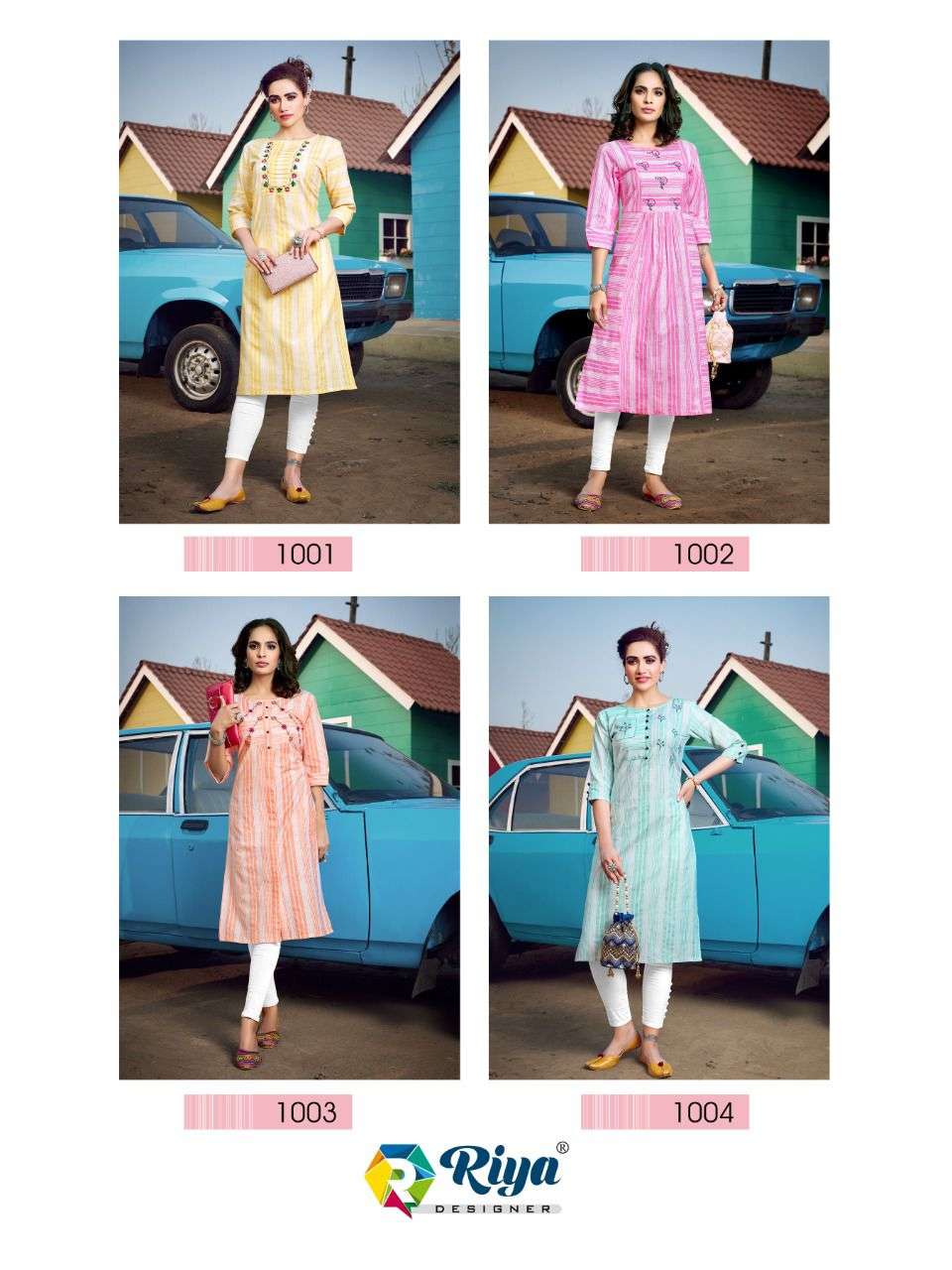 COTTON CANDY BY RIYA DESIGNER 1001 TO 1004 SERIES DESIGNER STYLISH FANCY COLORFUL BEAUTIFUL PARTY WEAR & ETHNIC WEAR COLLECTION COTTON WITH WORK KURTIS AT WHOLESALE PRICE