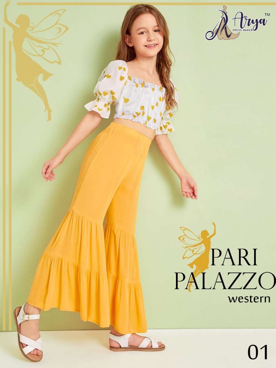 PARI PALAZZO BY ARYA DRESS MAKER 01 TO 06 SERIES DESIGNER STYLISH FANCY COLORFUL BEAUTIFUL PARTY WEAR & ETHNIC WEAR COLLECTION MIX RAYON KURTIS WITH BOTTOM AT WHOLESALE PRICE