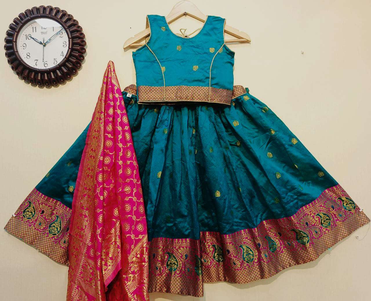 BANARASI KIDS LEHENGA BY FASHID WHOLESALE 201 TO 213 SERIES BEAUTIFUL COLORFUL FANCY WEDDING COLLECTION OCCASIONAL WEAR & PARTY WEAR BANARASI LEHENGAS AT WHOLESALE PRICE