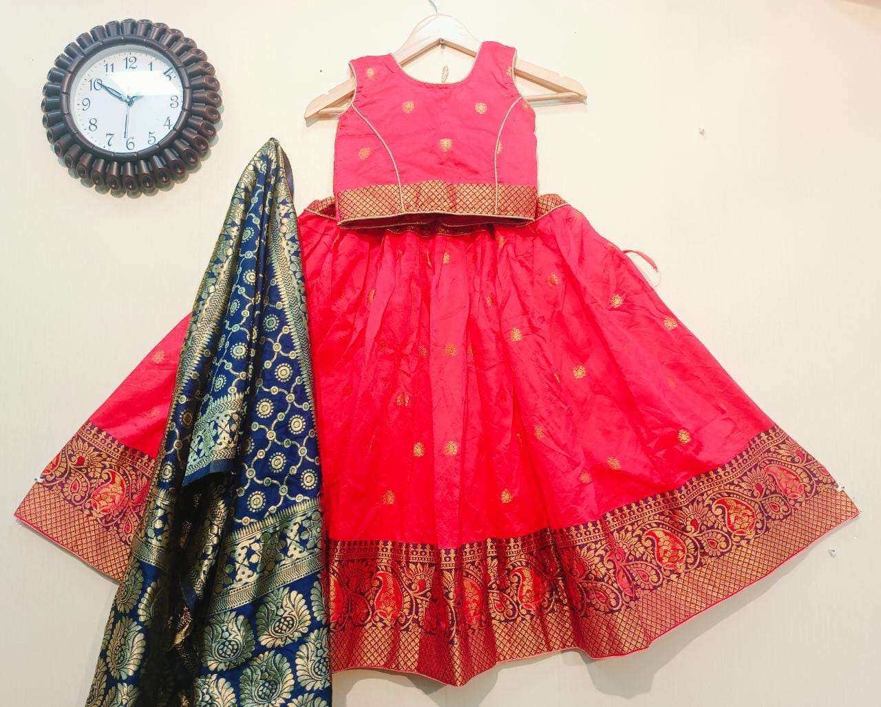 BANARASI KIDS LEHENGA BY FASHID WHOLESALE 201 TO 213 SERIES BEAUTIFUL COLORFUL FANCY WEDDING COLLECTION OCCASIONAL WEAR & PARTY WEAR BANARASI LEHENGAS AT WHOLESALE PRICE