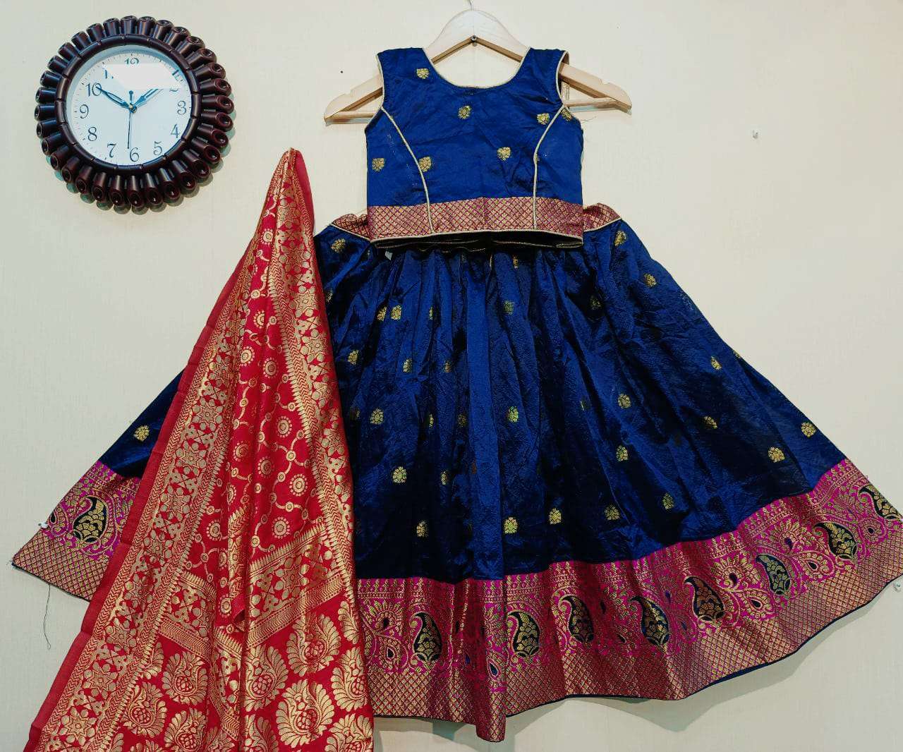 BANARASI KIDS LEHENGA BY FASHID WHOLESALE 201 TO 213 SERIES BEAUTIFUL COLORFUL FANCY WEDDING COLLECTION OCCASIONAL WEAR & PARTY WEAR BANARASI LEHENGAS AT WHOLESALE PRICE