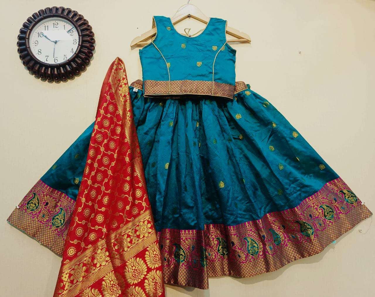 BANARASI KIDS LEHENGA BY FASHID WHOLESALE 201 TO 213 SERIES BEAUTIFUL COLORFUL FANCY WEDDING COLLECTION OCCASIONAL WEAR & PARTY WEAR BANARASI LEHENGAS AT WHOLESALE PRICE