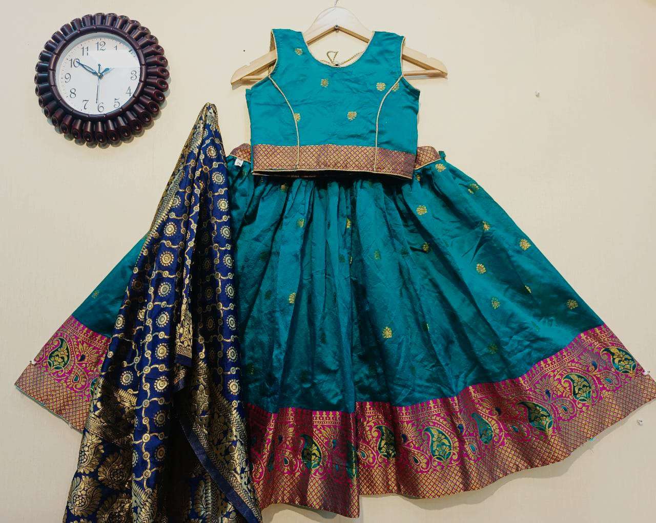 BANARASI KIDS LEHENGA BY FASHID WHOLESALE 201 TO 213 SERIES BEAUTIFUL COLORFUL FANCY WEDDING COLLECTION OCCASIONAL WEAR & PARTY WEAR BANARASI LEHENGAS AT WHOLESALE PRICE