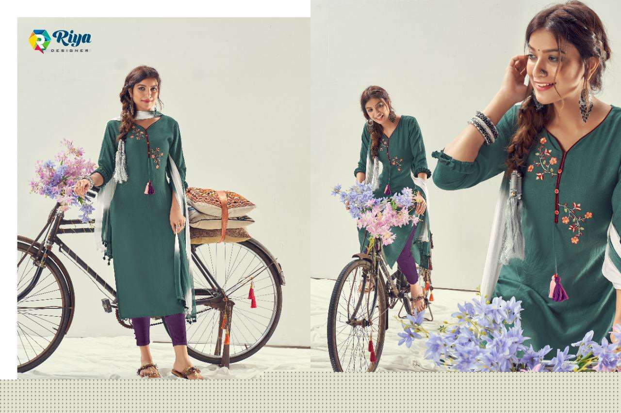 CYCLONE BY RIYA DESIGNER 1001 TO 1006 SERIES BEAUTIFUL SUITS COLORFUL STYLISH FANCY CASUAL WEAR & ETHNIC WEAR RAYON WITH WORK DRESSES AT WHOLESALE PRICE