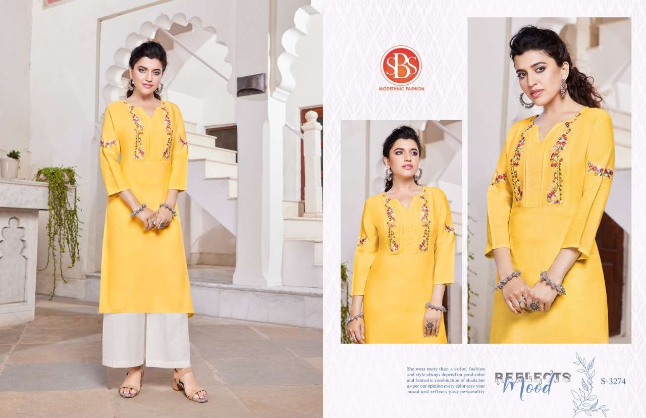 TULIP BY SBS 3271 TO 3276 SERIES DESIGNER STYLISH FANCY COLORFUL BEAUTIFUL PARTY WEAR & ETHNIC WEAR COLLECTION RAYON KURTIS AT WHOLESALE PRICE