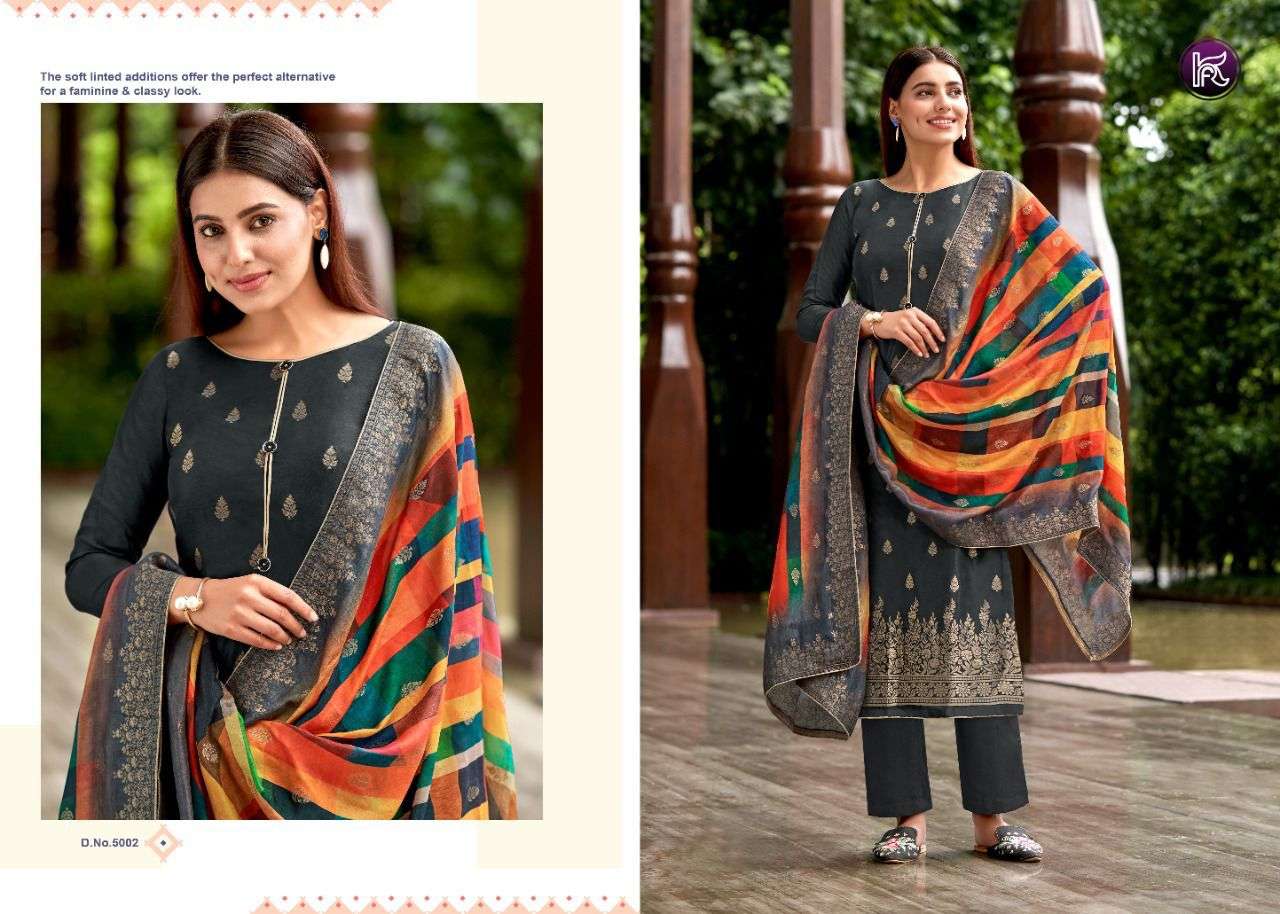 KALA JACQUARD VOL-10 BY KALA FASHION 5001 TO 5007 SERIES BEAUTIFUL SUITS COLORFUL STYLISH FANCY CASUAL WEAR & ETHNIC WEAR BANARASI JACQUARD DRESSES AT WHOLESALE PRICE