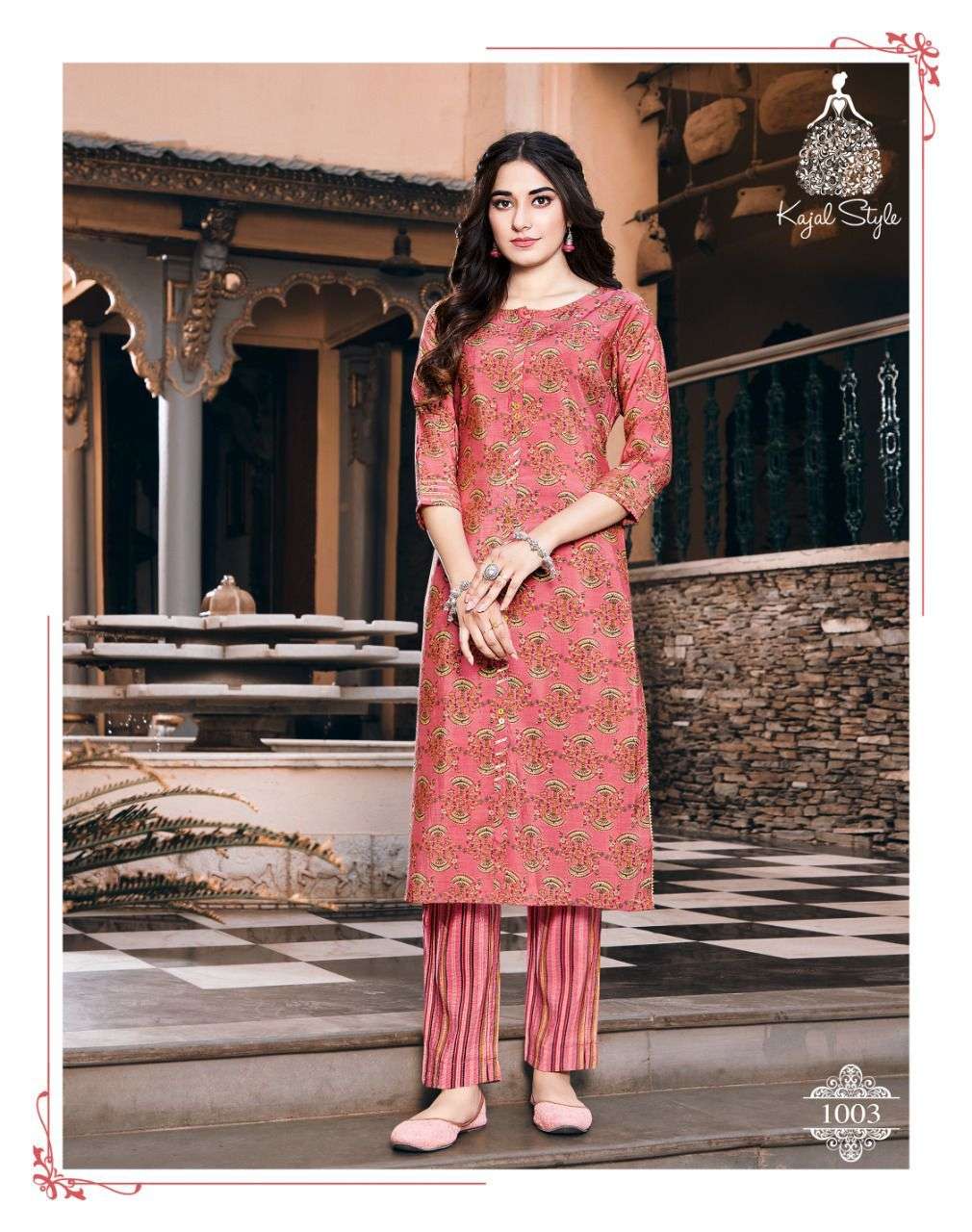 URBAN BEAUTY BY KAJAL STYLE 1001 TO 1008 SERIES DESIGNER STYLISH FANCY COLORFUL BEAUTIFUL PARTY WEAR & ETHNIC WEAR COLLECTION CHANDERI KURTIS WITH BOTTOM AT WHOLESALE PRICE