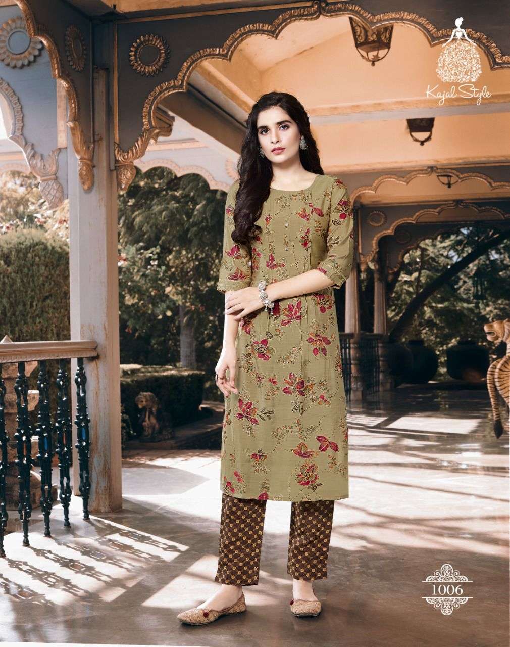 URBAN BEAUTY BY KAJAL STYLE 1001 TO 1008 SERIES DESIGNER STYLISH FANCY COLORFUL BEAUTIFUL PARTY WEAR & ETHNIC WEAR COLLECTION CHANDERI KURTIS WITH BOTTOM AT WHOLESALE PRICE
