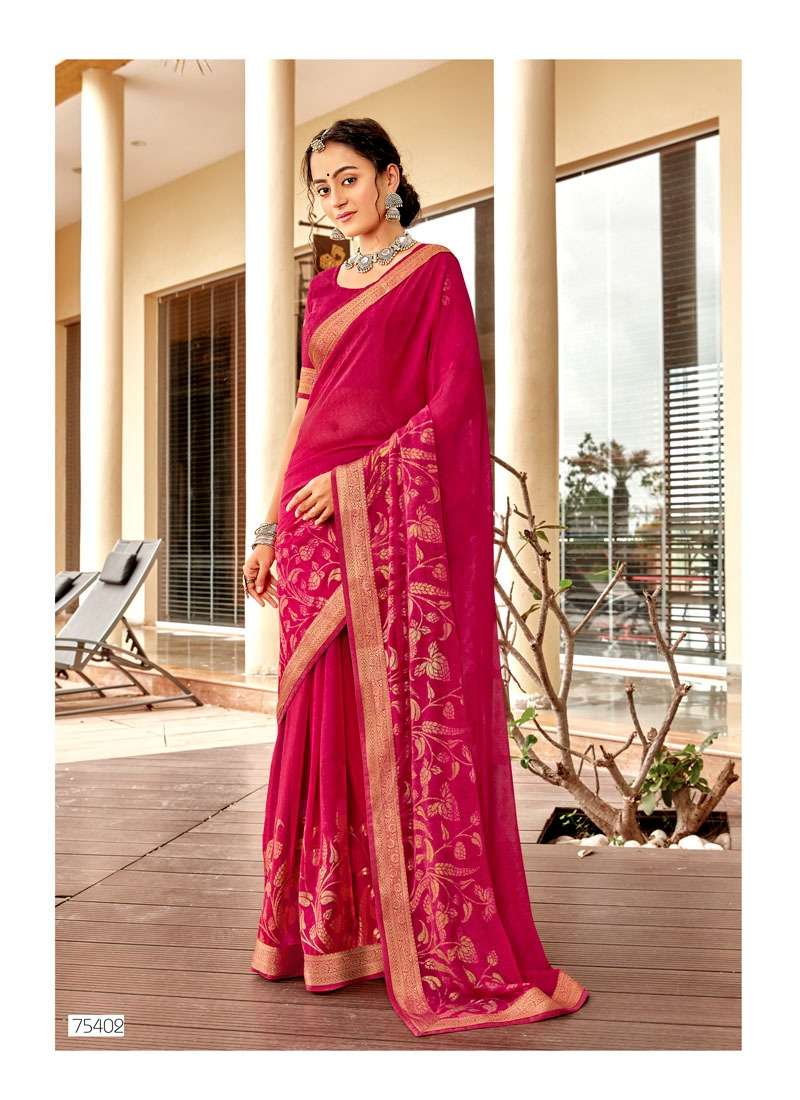 PARCHHAI VOL-2 BY ANTRA 75401 TO 75410 SEREIS INDIAN TRADITIONAL WEAR COLLECTION BEAUTIFUL STYLISH FANCY COLORFUL PARTY WEAR & OCCASIONAL WEAR FANCY MAZOR PRINT SAREES AT WHOLESALE PRICE