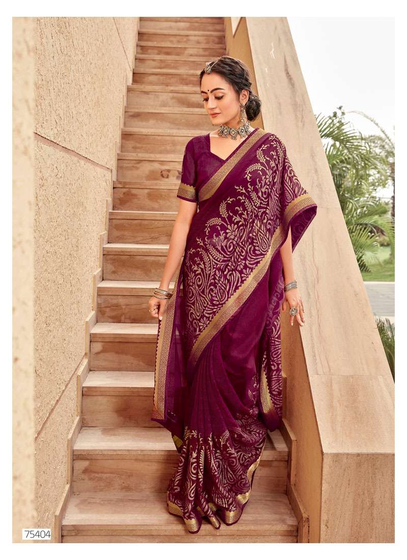 PARCHHAI VOL-2 BY ANTRA 75401 TO 75410 SEREIS INDIAN TRADITIONAL WEAR COLLECTION BEAUTIFUL STYLISH FANCY COLORFUL PARTY WEAR & OCCASIONAL WEAR FANCY MAZOR PRINT SAREES AT WHOLESALE PRICE
