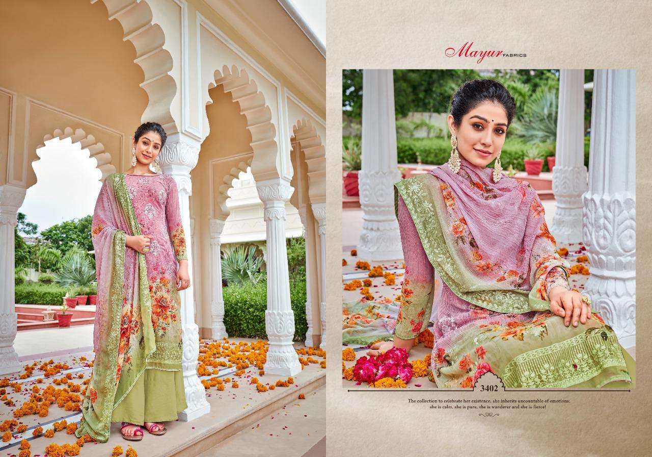 PAVITRA BY MAYUR FASHION 3401 TO 3406 SERIES BEAUTIFUL STYLISH DESIGNER DIGITAL PRINTED AND EMBROIDERED CASUAL WEAR GEORGETTE DRESSES AT WHOLESALE PRICE