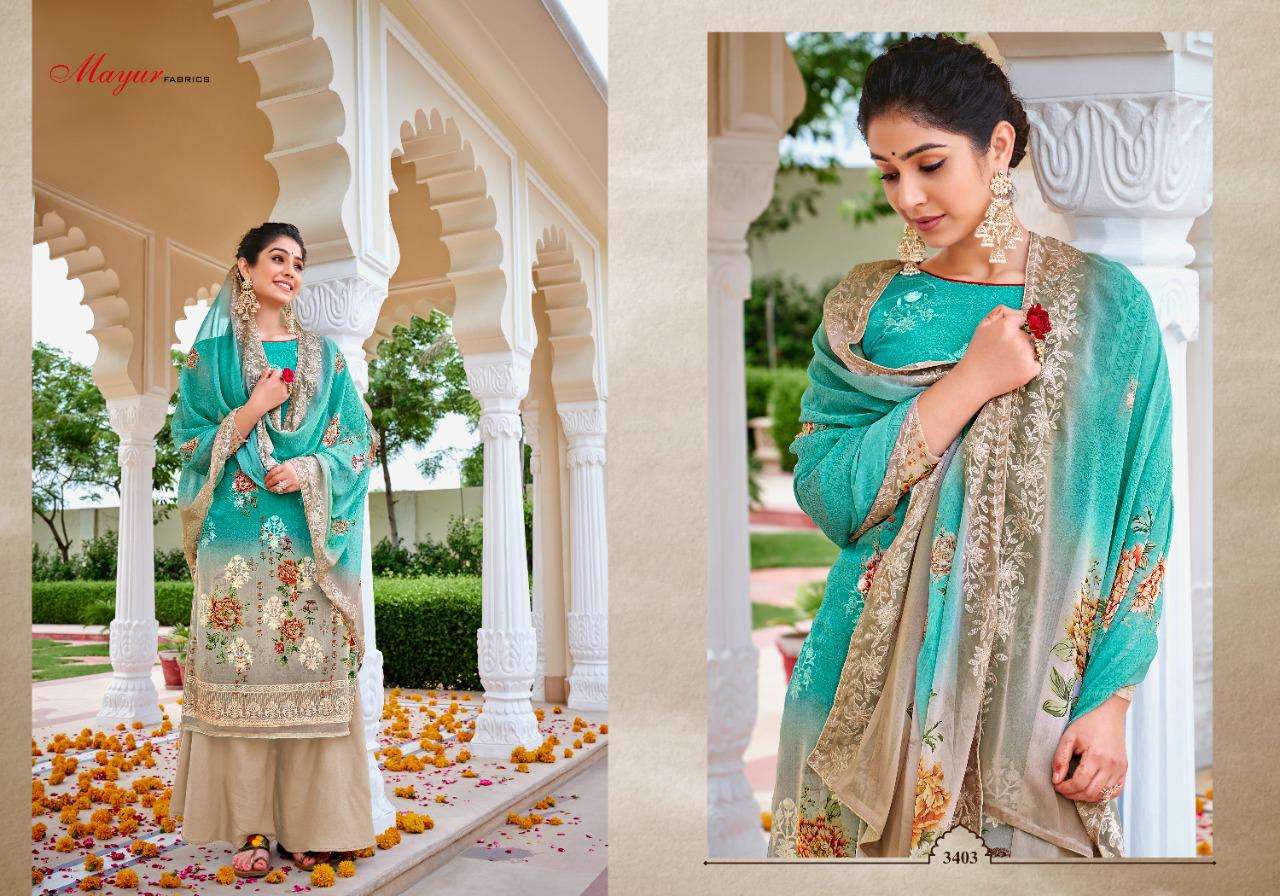 PAVITRA BY MAYUR FASHION 3401 TO 3406 SERIES BEAUTIFUL STYLISH DESIGNER DIGITAL PRINTED AND EMBROIDERED CASUAL WEAR GEORGETTE DRESSES AT WHOLESALE PRICE
