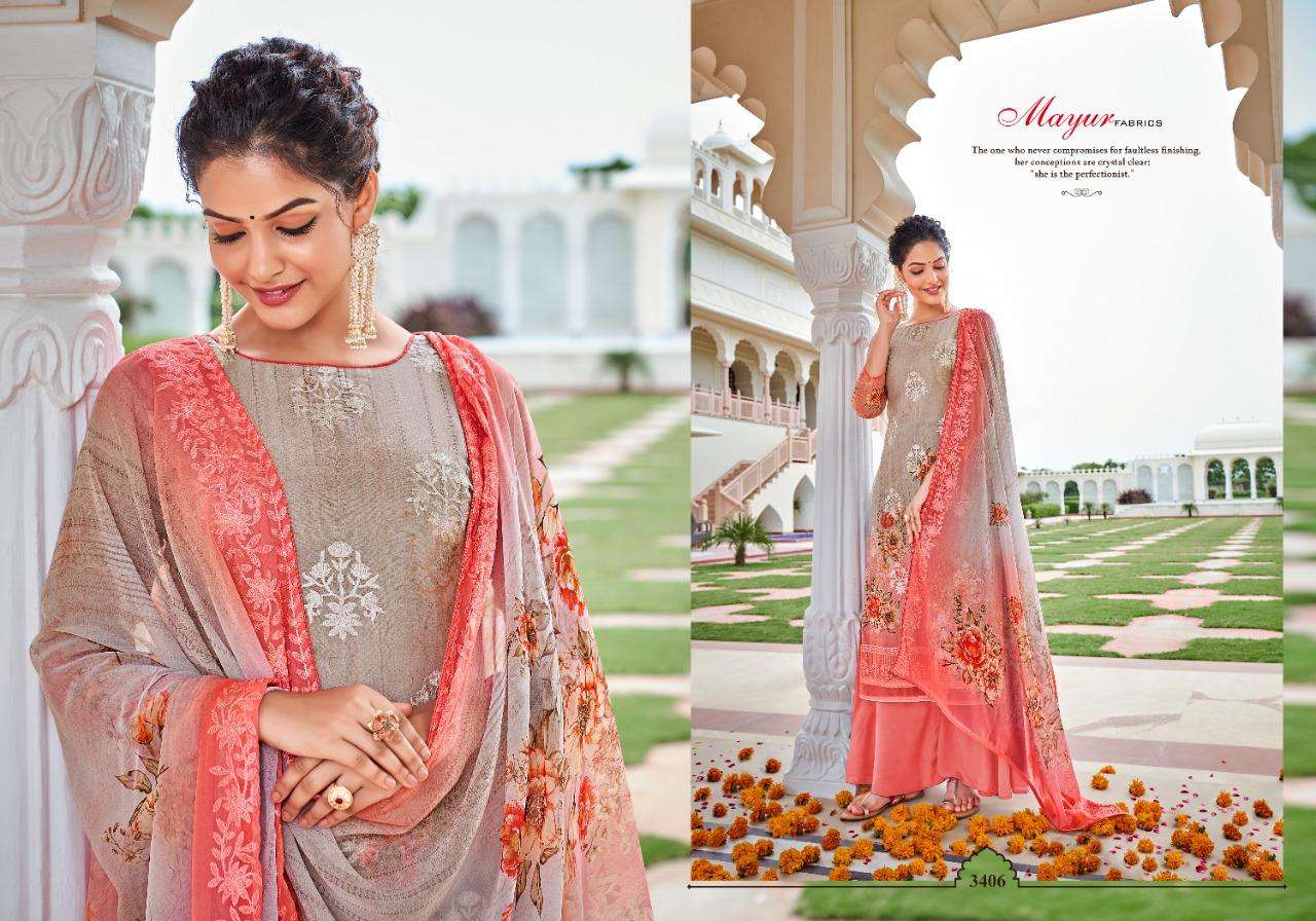 PAVITRA BY MAYUR FASHION 3401 TO 3406 SERIES BEAUTIFUL STYLISH DESIGNER DIGITAL PRINTED AND EMBROIDERED CASUAL WEAR GEORGETTE DRESSES AT WHOLESALE PRICE