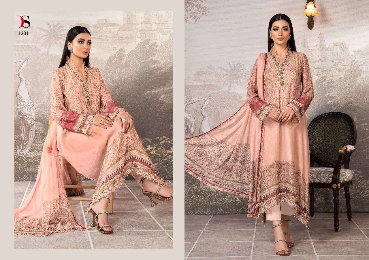 MARIA.B COTTON COLLECTION BY DEEPSY SUITS 1231 TO 1236 SERIES DESIGNER PAKISTANI WEAR COLLECTION BEAUTIFUL STYLISH FANCY COLORFUL PARTY WEAR & OCCASIONAL WEAR PURE COTTON WITH EMBROIDERED DRESSES AT WHOLESALE PRICE
