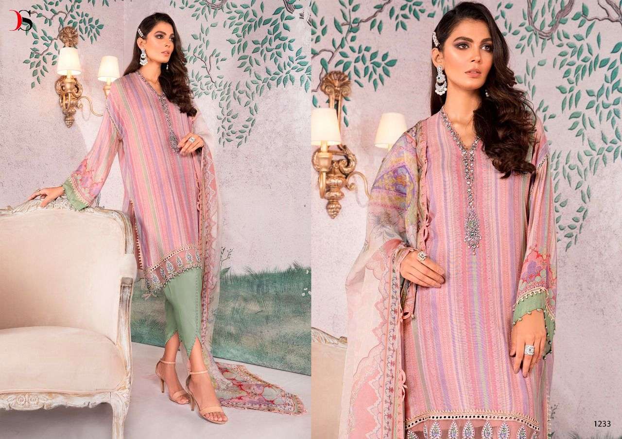 MARIA.B COTTON COLLECTION BY DEEPSY SUITS 1231 TO 1236 SERIES DESIGNER PAKISTANI WEAR COLLECTION BEAUTIFUL STYLISH FANCY COLORFUL PARTY WEAR & OCCASIONAL WEAR PURE COTTON WITH EMBROIDERED DRESSES AT WHOLESALE PRICE