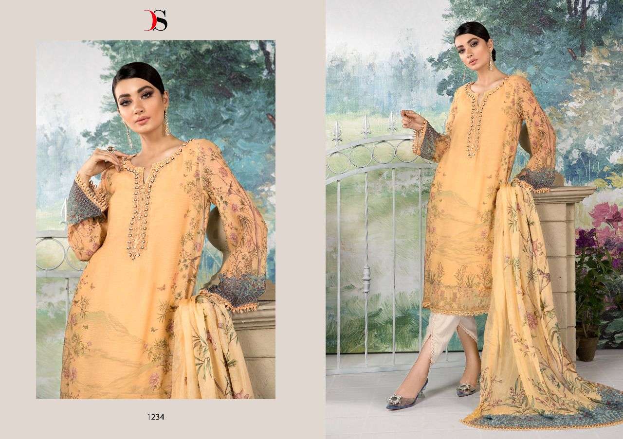 MARIA.B COTTON COLLECTION BY DEEPSY SUITS 1231 TO 1236 SERIES DESIGNER PAKISTANI WEAR COLLECTION BEAUTIFUL STYLISH FANCY COLORFUL PARTY WEAR & OCCASIONAL WEAR PURE COTTON WITH EMBROIDERED DRESSES AT WHOLESALE PRICE