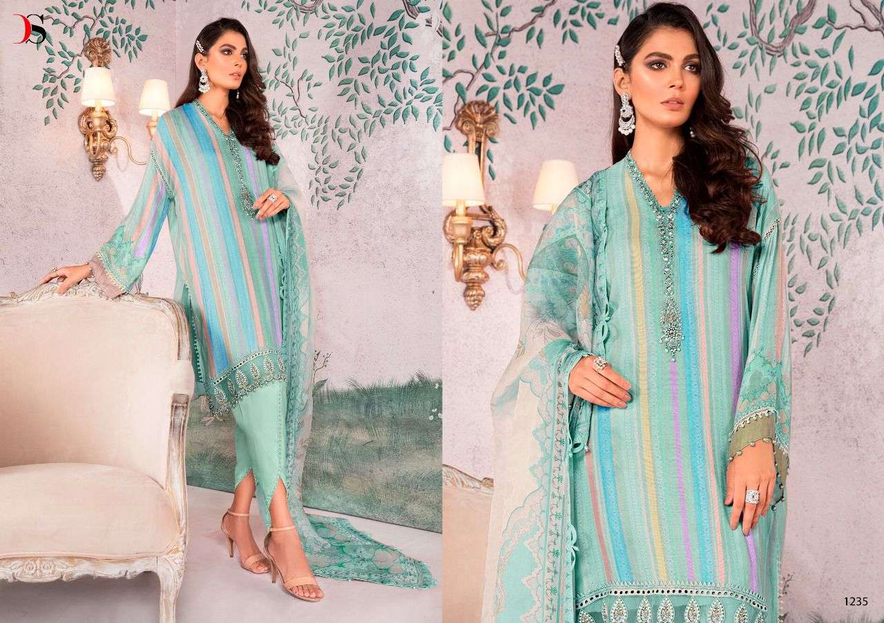 MARIA.B COTTON COLLECTION BY DEEPSY SUITS 1231 TO 1236 SERIES DESIGNER PAKISTANI WEAR COLLECTION BEAUTIFUL STYLISH FANCY COLORFUL PARTY WEAR & OCCASIONAL WEAR PURE COTTON WITH EMBROIDERED DRESSES AT WHOLESALE PRICE