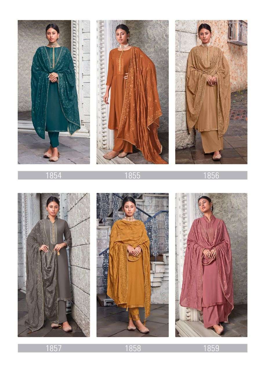 NAZARIYA VOL-4 BY BELA FASHION 1854 TO 1859 SERIES BEAUTIFUL STYLISH SHARARA SUITS FANCY COLORFUL CASUAL WEAR & ETHNIC WEAR & READY TO WEAR MUSLIN DRESSES AT WHOLESALE PRICE