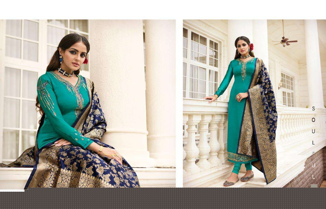 ZISA BANARASI VOL-11 BY MEERA TRENDZ 12621 TO 12621 SERIES BEAUTIFUL SUITS COLORFUL STYLISH FANCY CASUAL WEAR & ETHNIC WEAR FANCY DRESSES AT WHOLESALE PRICE
