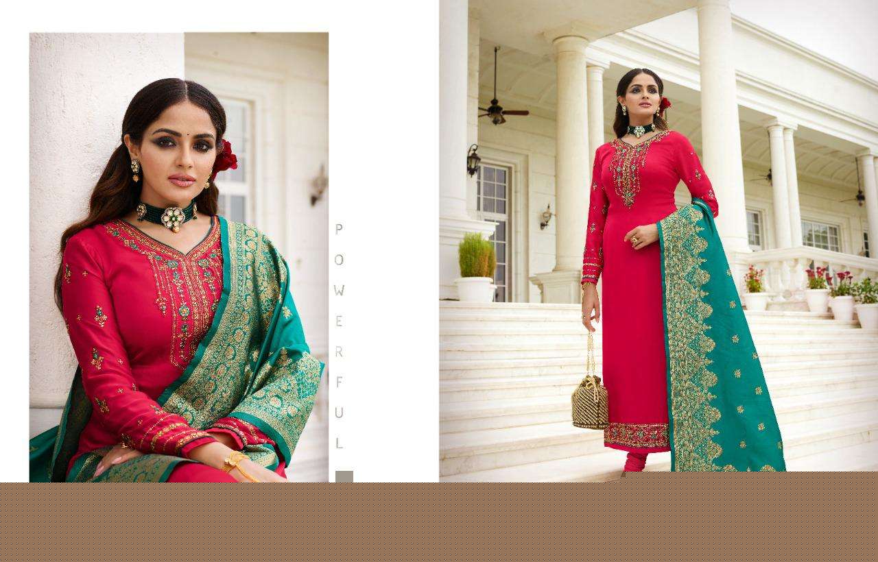 ZISA BANARASI VOL-11 BY MEERA TRENDZ 12621 TO 12621 SERIES BEAUTIFUL SUITS COLORFUL STYLISH FANCY CASUAL WEAR & ETHNIC WEAR FANCY DRESSES AT WHOLESALE PRICE