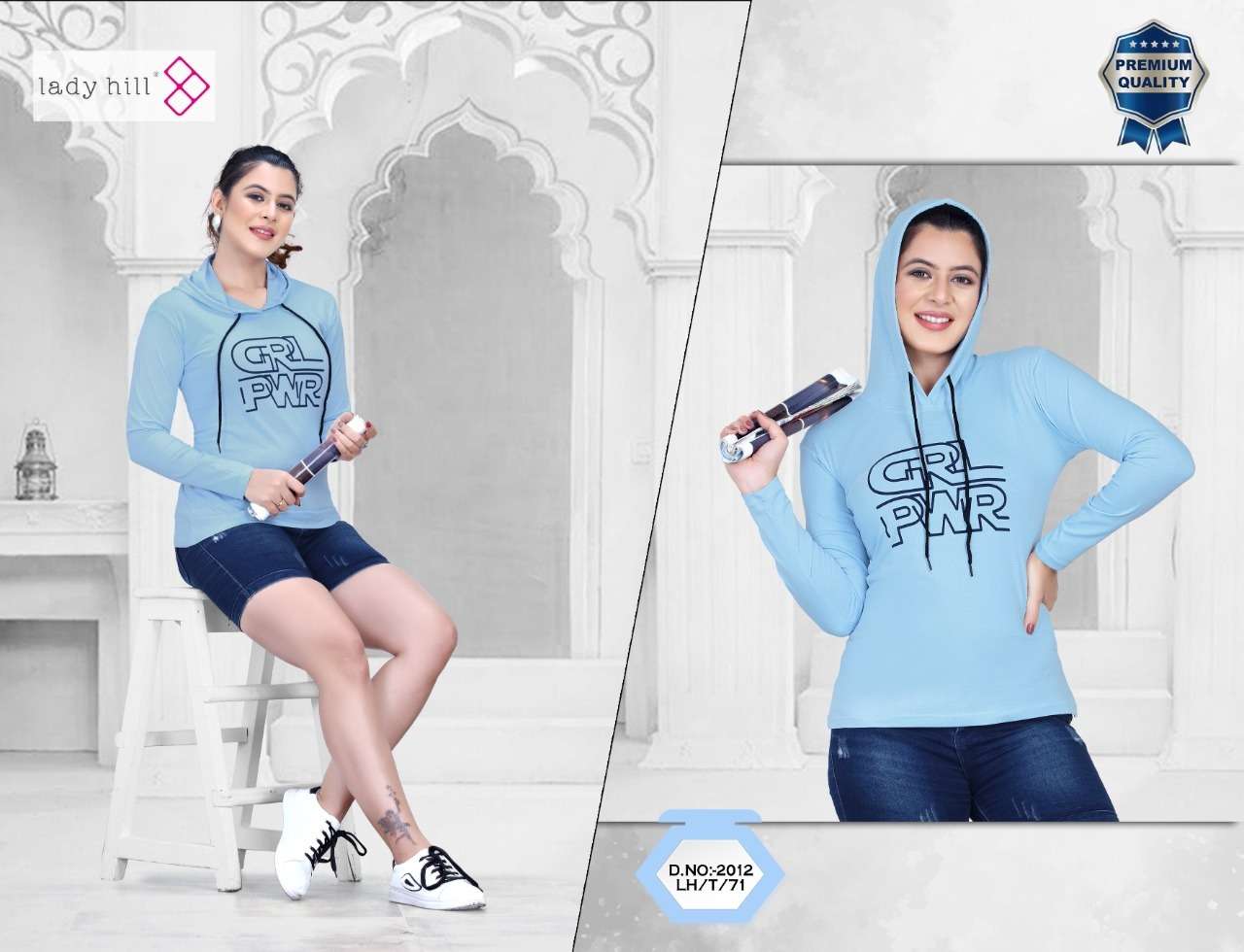 LADY HILL VOL-71 BY LADY HILL 2012-A TO 2012-H SERIES DESIGNER STYLISH FANCY COLORFUL BEAUTIFUL PARTY WEAR & ETHNIC WEAR COLLECTION COTTON HOSIERY TOPS AT WHOLESALE PRICE