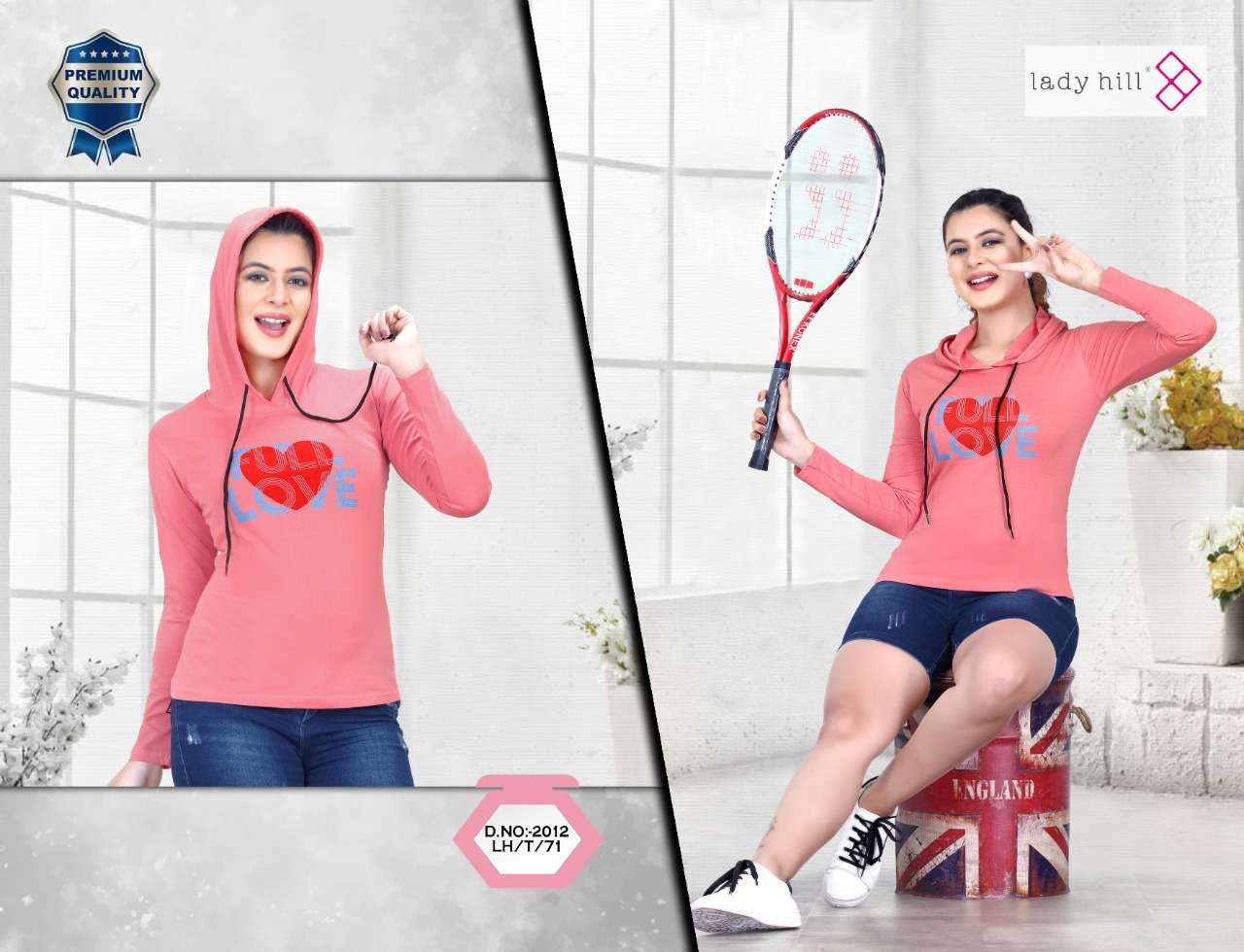 LADY HILL VOL-71 BY LADY HILL 2012-A TO 2012-H SERIES DESIGNER STYLISH FANCY COLORFUL BEAUTIFUL PARTY WEAR & ETHNIC WEAR COLLECTION COTTON HOSIERY TOPS AT WHOLESALE PRICE