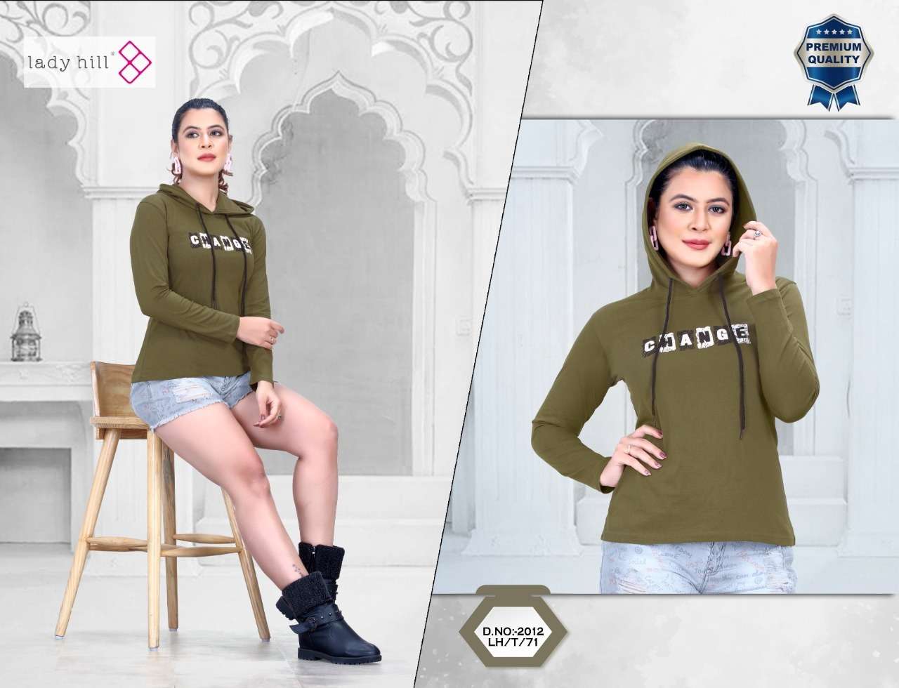 LADY HILL VOL-71 BY LADY HILL 2012-A TO 2012-H SERIES DESIGNER STYLISH FANCY COLORFUL BEAUTIFUL PARTY WEAR & ETHNIC WEAR COLLECTION COTTON HOSIERY TOPS AT WHOLESALE PRICE