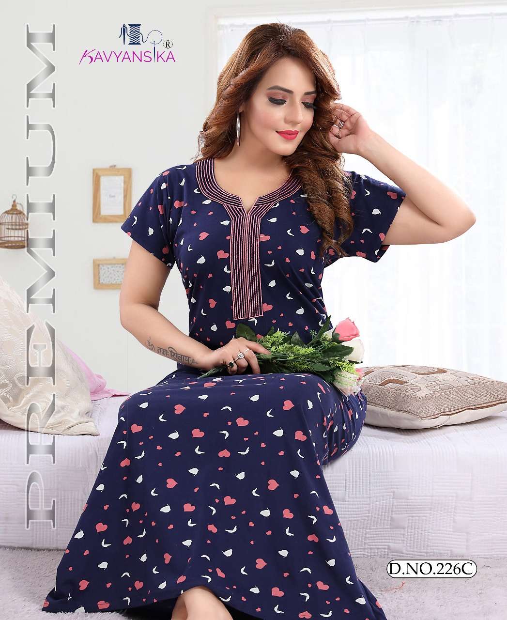 KAVYANSHIKA VOL-226 BY KAVYANSHIKA 226-A TO 226-F SERIES BEAUTIFUL STYLISH COLORFUL FANCY PARTY WEAR & ETHNIC WEAR & READY TO WEAR HOSIERY COTTON KURTIS AT WHOLESALE PRICE