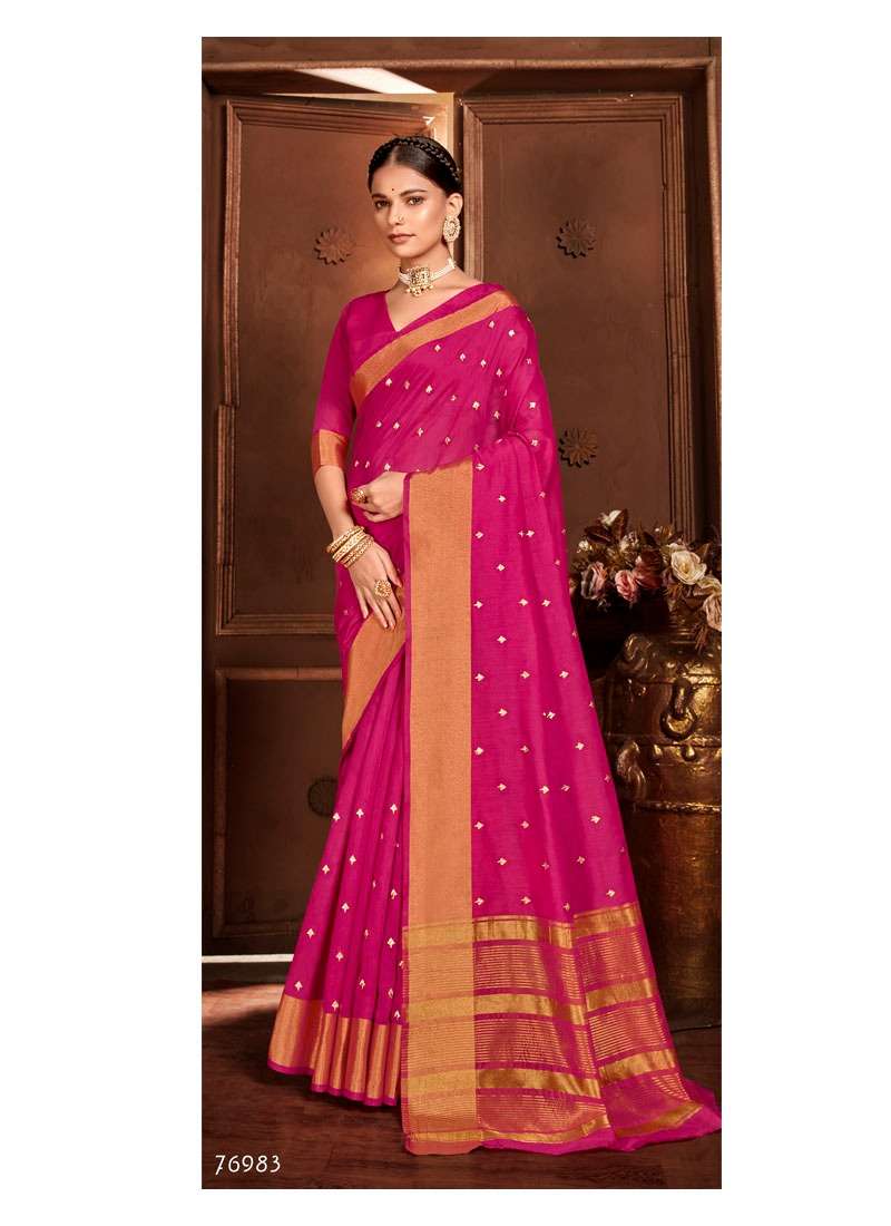 CHANDRAMUKHI BY LIFESTYLE 76981 TO 76986 SERIES INDIAN TRADITIONAL WEAR COLLECTION BEAUTIFUL STYLISH FANCY COLORFUL PARTY WEAR & OCCASIONAL WEAR CHANDERI EMBROIDERED SAREES AT WHOLESALE PRICE