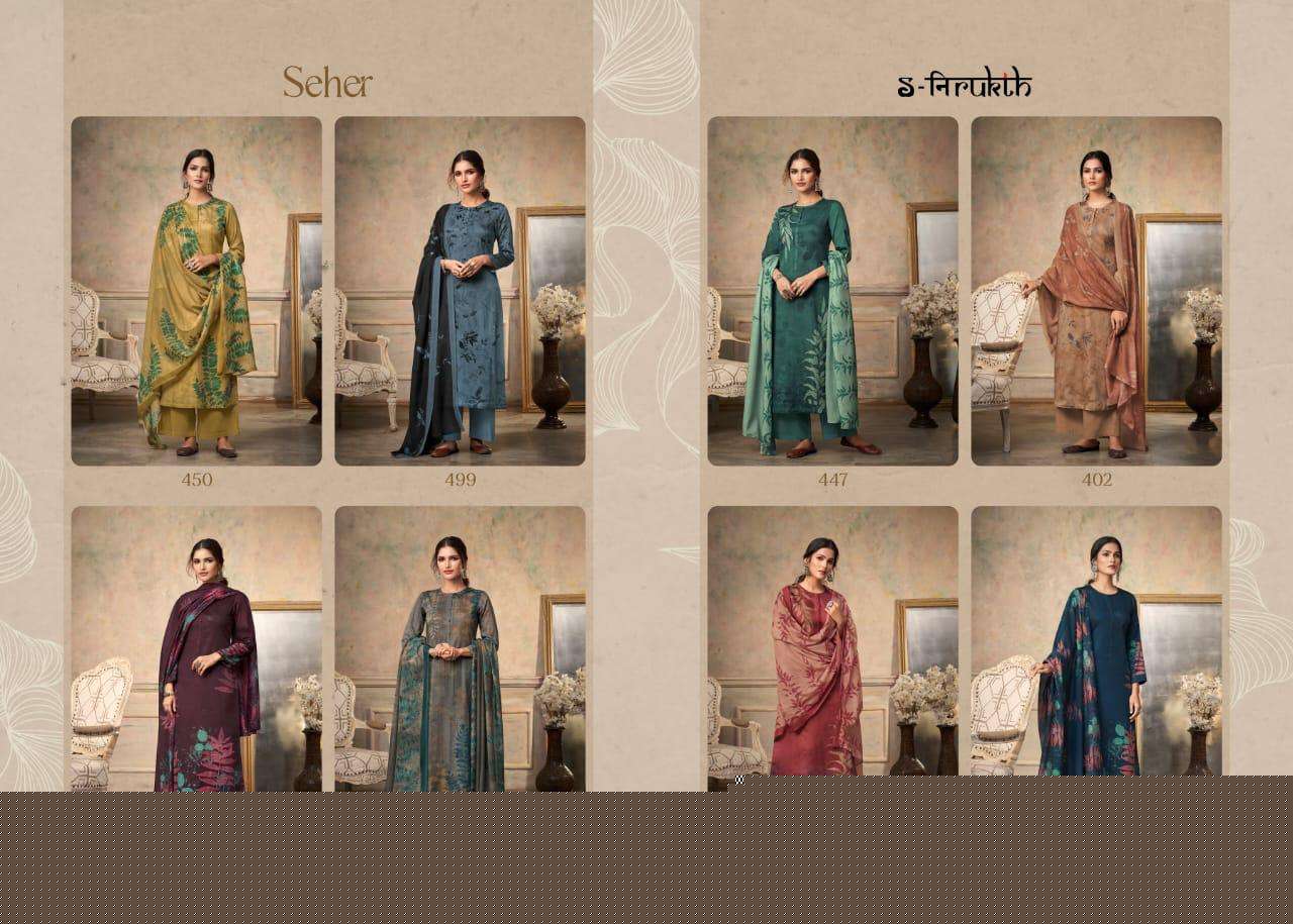 SEHER BY S-NIRUTH BEAUTIFUL STYLISH SUITS FANCY COLORFUL CASUAL WEAR & ETHNIC WEAR & READY TO WEAR PASHMINA PRINT DRESSES AT WHOLESALE PRICE