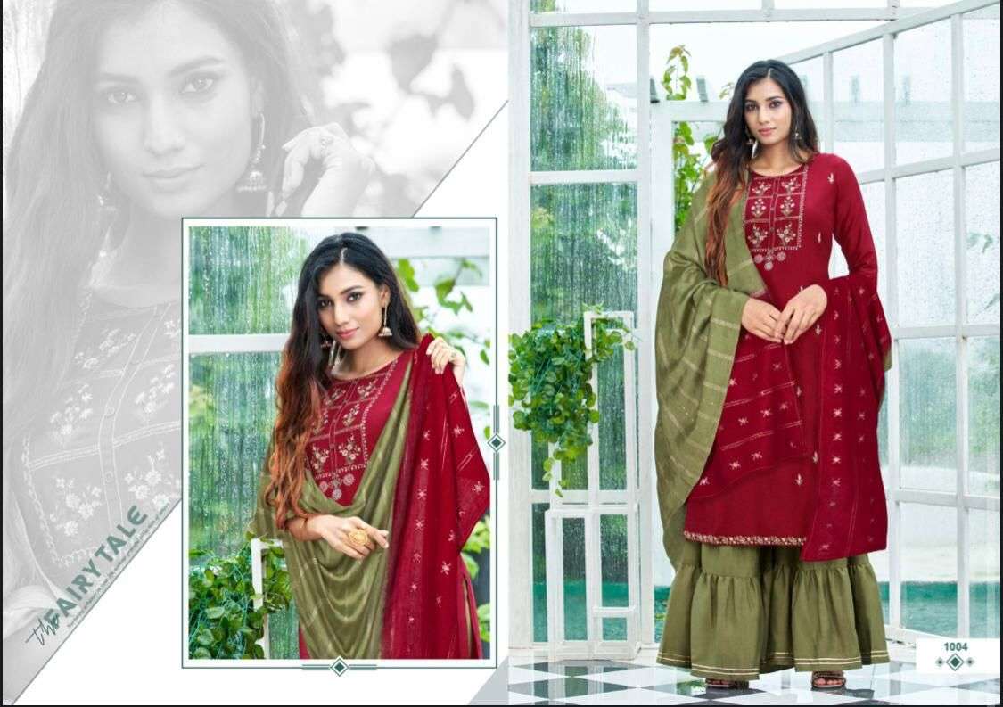 PLEASANT BY AMAAYA GARMENTS 1001 TO 1008 SERIES BEAUTIFUL SUITS COLORFUL STYLISH FANCY CASUAL WEAR & ETHNIC WEAR CHINNON SILK DRESSES AT WHOLESALE PRICE