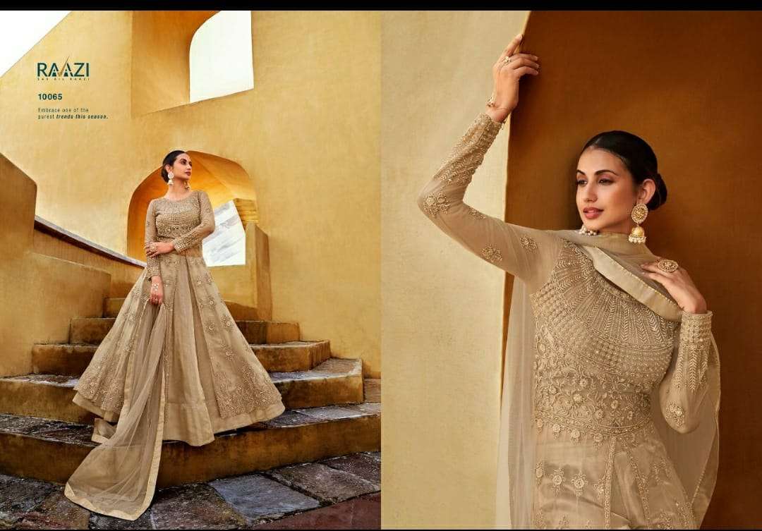 VERENA BY RAMA FASHION 10062 TO 10066 SERIES BEAUTIFUL STYLISH ANARKALI SUITS FANCY COLORFUL CASUAL WEAR & ETHNIC WEAR & READY TO WEAR SOFT NET EMBROIDERED DRESSES AT WHOLESALE PRICE
