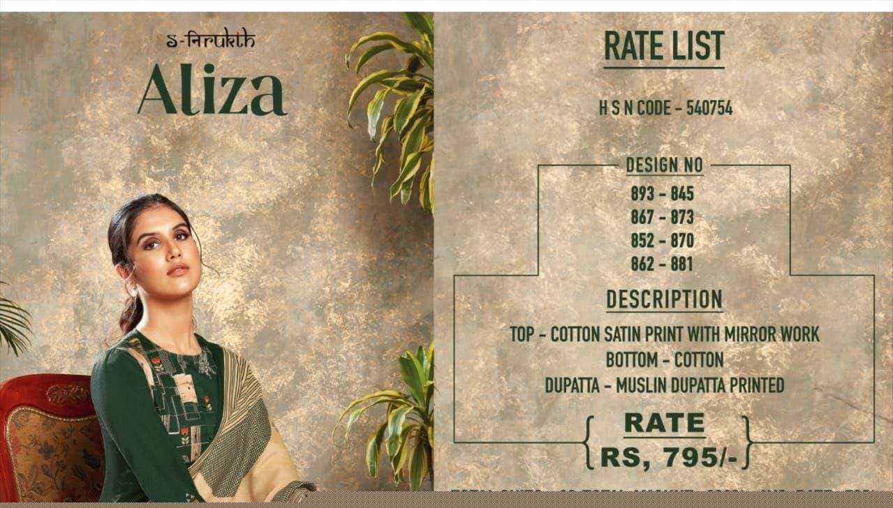 ALIZA BY S-NIRUKTH BEAUTIFUL SUITS COLORFUL STYLISH FANCY CASUAL WEAR & ETHNIC WEAR COTTON SATIN PRINT DRESSES AT WHOLESALE PRICE