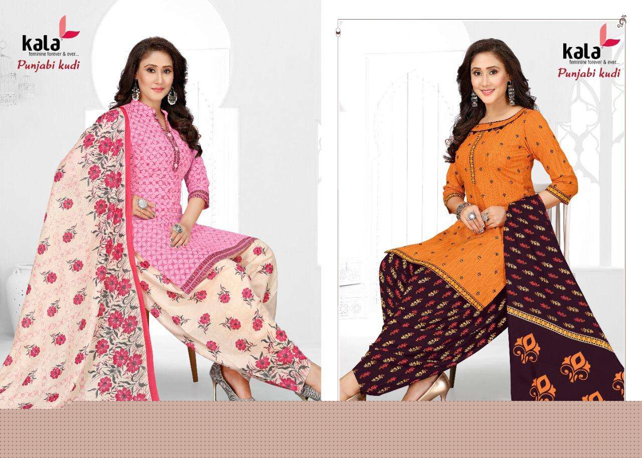 PUNJABI KUDI VOL-2 BY KALA 3601 TO 3612 SERIES BEAUTIFUL WINTER COLLECTION SUITS STYLISH FANCY COLORFUL CASUAL WEAR & ETHNIC WEAR COTTON PRINT DRESSES AT WHOLESALE PRICE
