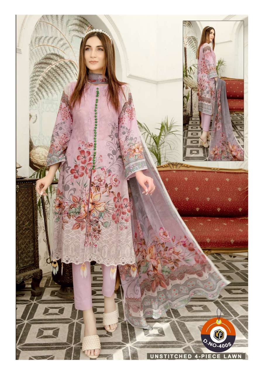 SOBIA NAZIR VOL-4 BY KEVAL FAB 4001 TO 4006 SERIES BEAUTIFUL STYLISH SUITS FANCY COLORFUL CASUAL WEAR & ETHNIC WEAR & READY TO WEAR HEAVY COTTON PRINTED DRESSES AT WHOLESALE PRICE