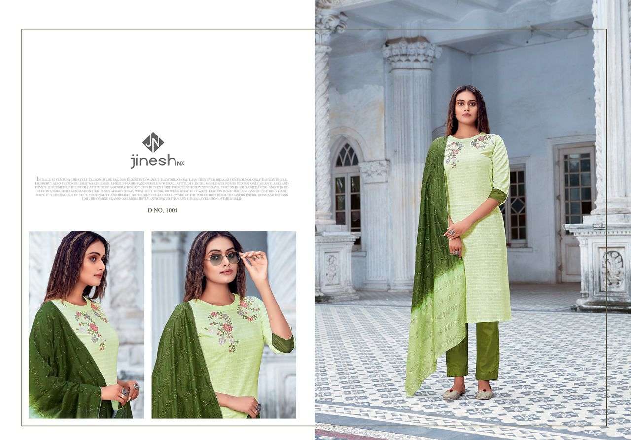 AARVI BY JINESH NX 1001 TO 1006 SERIES BEAUTIFUL SUITS COLORFUL STYLISH FANCY CASUAL WEAR & ETHNIC WEAR COTTON WITH WORK DRESSES AT WHOLESALE PRICE