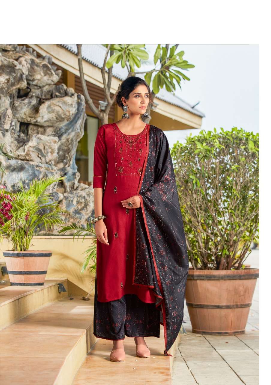 PAARU BY RAZZO EXPORTS 1001 TO 1006 SERIES BEAUTIFUL SUITS COLORFUL STYLISH FANCY CASUAL WEAR & ETHNIC WEAR VISCOSE EMBROIDERED DRESSES AT WHOLESALE PRICE