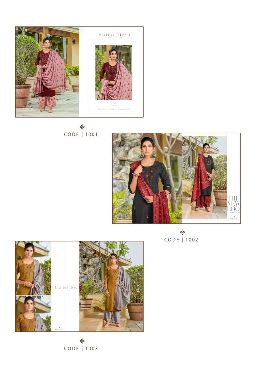 PAARU BY RAZZO EXPORTS 1001 TO 1006 SERIES BEAUTIFUL SUITS COLORFUL STYLISH FANCY CASUAL WEAR & ETHNIC WEAR VISCOSE EMBROIDERED DRESSES AT WHOLESALE PRICE