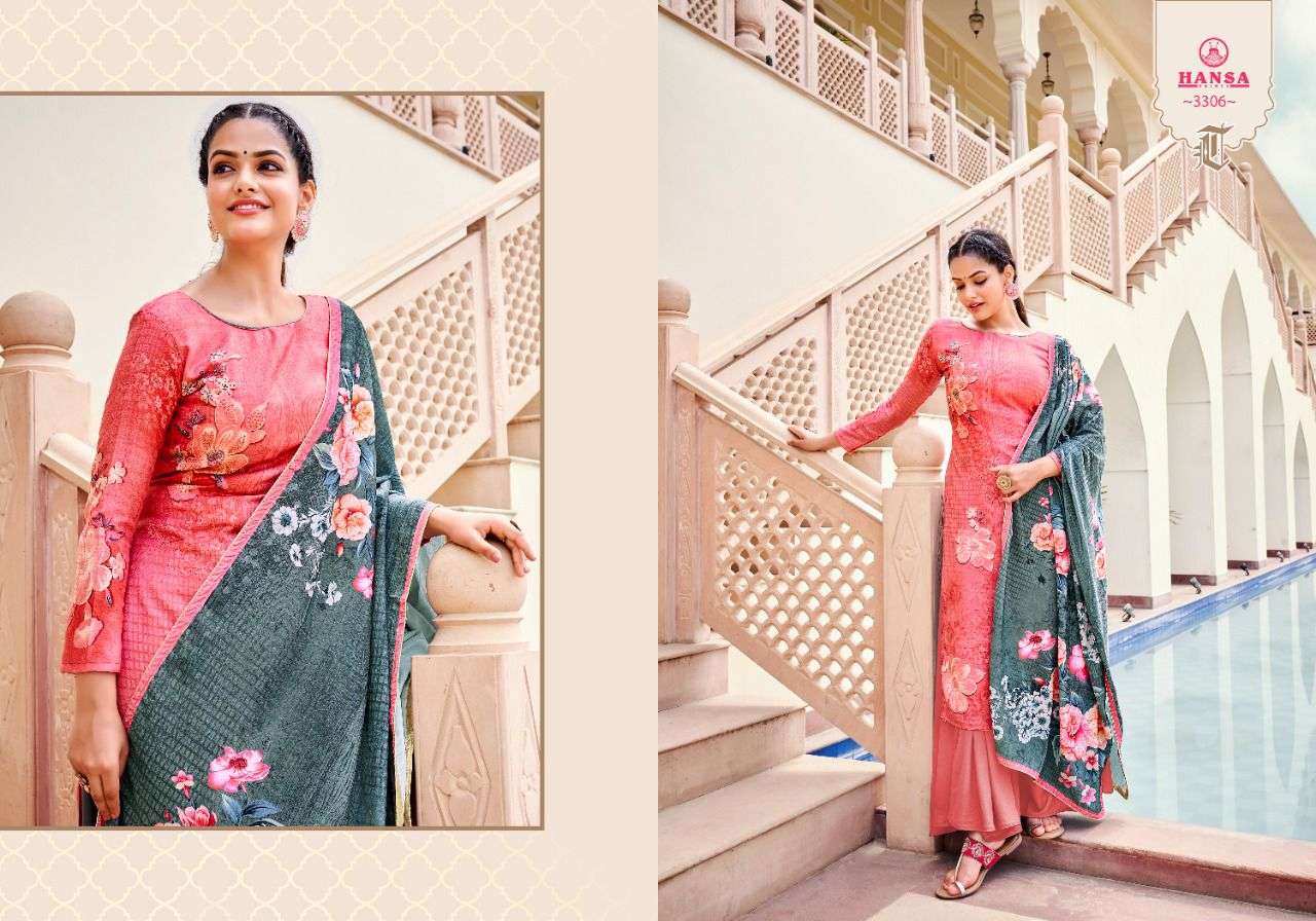 Makhmal By Hansa Prints 3301 To 3306 Series Beautiful Stylish Suits Fancy Colorful Casual Wear & Ethnic Wear & Ready To Wear Pashmina Digital Print With Hand Work Dresses At Wholesale Price