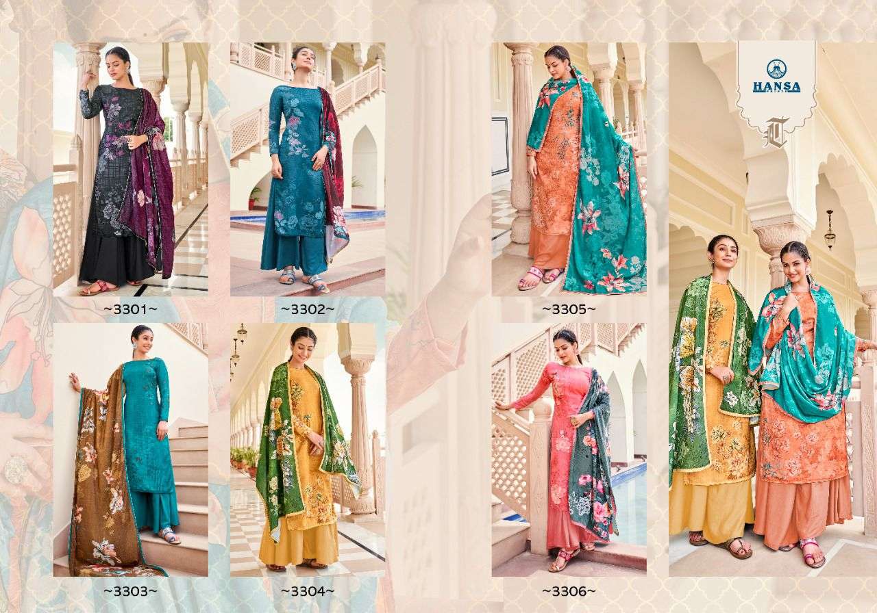 Makhmal By Hansa Prints 3301 To 3306 Series Beautiful Stylish Suits Fancy Colorful Casual Wear & Ethnic Wear & Ready To Wear Pashmina Digital Print With Hand Work Dresses At Wholesale Price