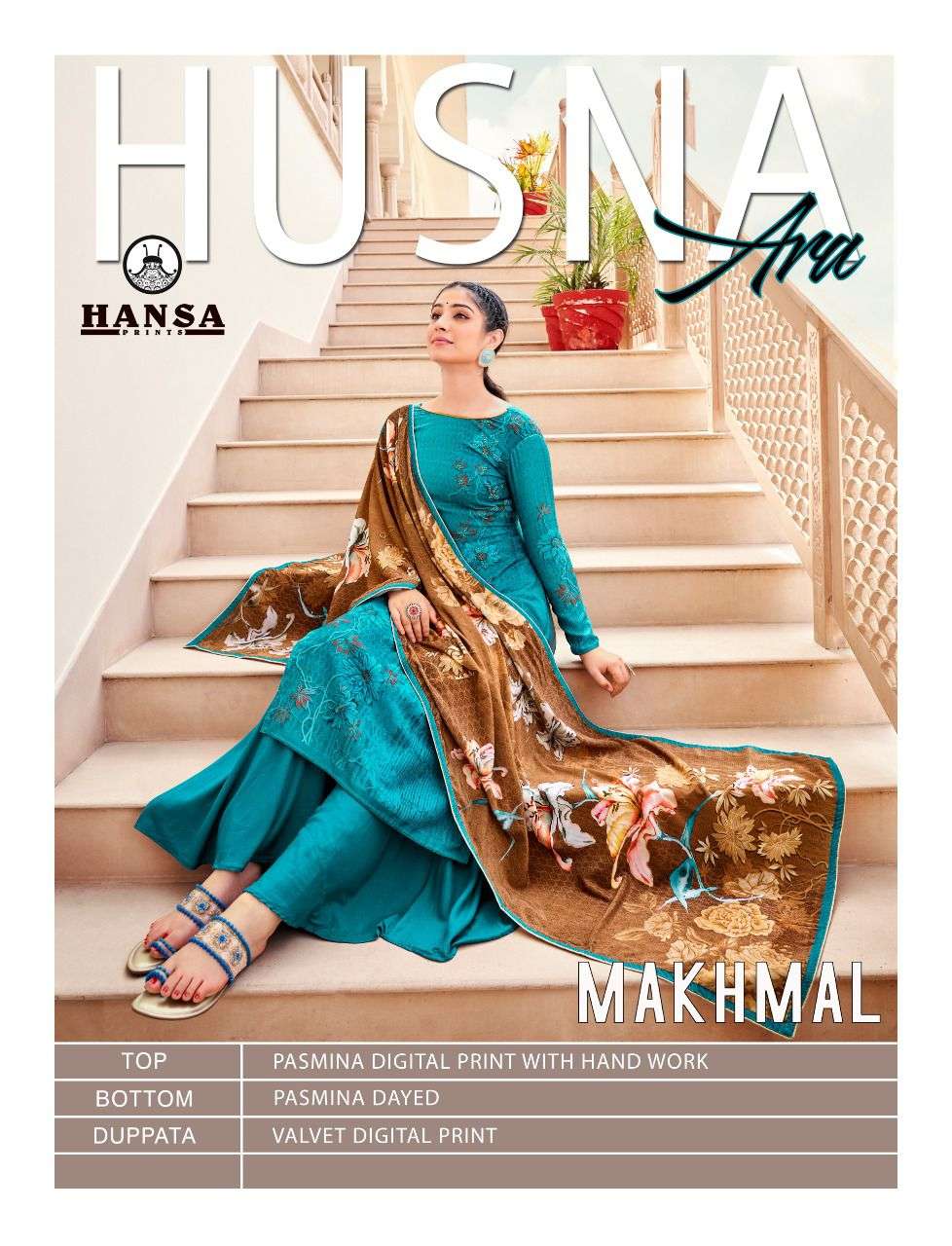 Makhmal By Hansa Prints 3301 To 3306 Series Beautiful Stylish Suits Fancy Colorful Casual Wear & Ethnic Wear & Ready To Wear Pashmina Digital Print With Hand Work Dresses At Wholesale Price