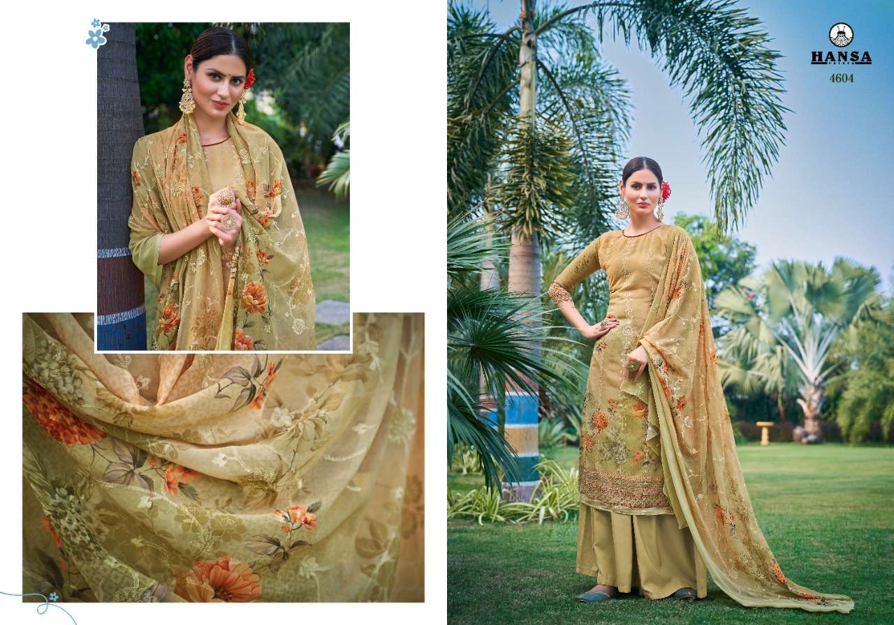 BAAVRI BY HANSA PRINTS 4601 TO 4608 SERIES BEAUTIFUL STYLISH SUITS FANCY COLORFUL CASUAL WEAR & ETHNIC WEAR & READY TO WEAR GEORGETTE DIGITAL PRINT WITH ARI WORK DRESSES AT WHOLESALE PRICE