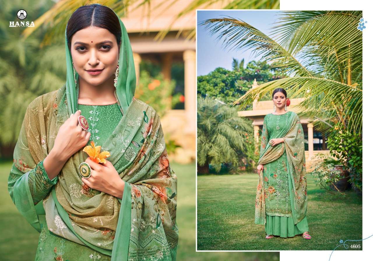 BAAVRI BY HANSA PRINTS 4601 TO 4608 SERIES BEAUTIFUL STYLISH SUITS FANCY COLORFUL CASUAL WEAR & ETHNIC WEAR & READY TO WEAR GEORGETTE DIGITAL PRINT WITH ARI WORK DRESSES AT WHOLESALE PRICE