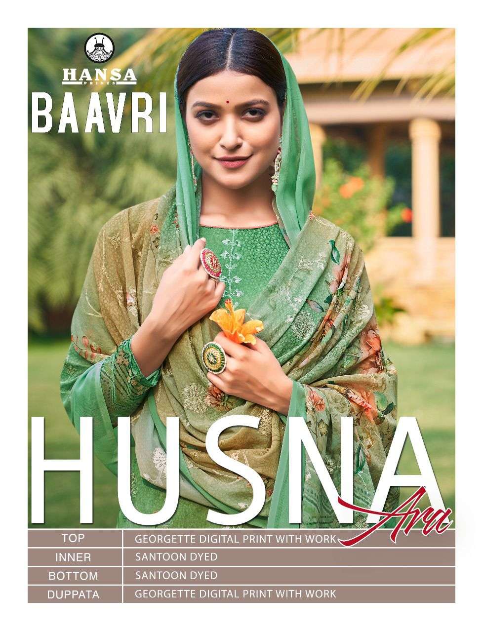 BAAVRI BY HANSA PRINTS 4601 TO 4608 SERIES BEAUTIFUL STYLISH SUITS FANCY COLORFUL CASUAL WEAR & ETHNIC WEAR & READY TO WEAR GEORGETTE DIGITAL PRINT WITH ARI WORK DRESSES AT WHOLESALE PRICE