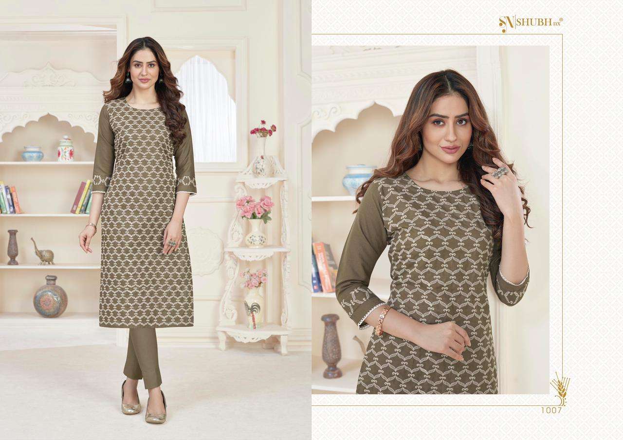 KASHVI BY SHUBH NX 1001 TO 1007 SERIES DESIGNER STYLISH FANCY COLORFUL BEAUTIFUL PARTY WEAR & ETHNIC WEAR COLLECTION RUBY COTTON WITH WORK KURTIS AT WHOLESALE PRICE