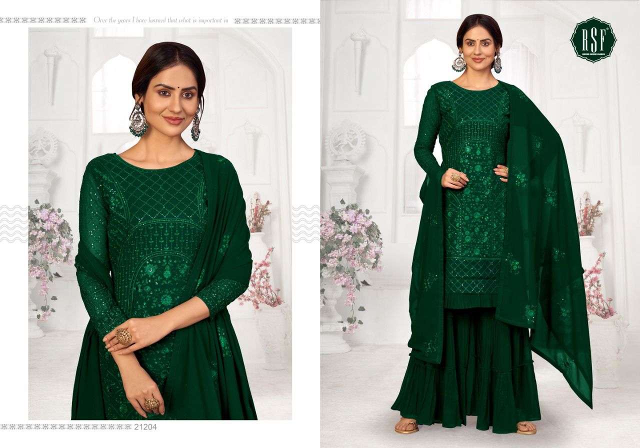 SHAHIN 21201 SERIES BY RIDDHI SIDDHI FASHOIN 21201 TO 21204 SERIES BEAUTIFUL STYLISH SHARARA SUITS FANCY COLORFUL CASUAL WEAR & ETHNIC WEAR & READY TO WEAR FAUX GEORGETTE DRESSES AT WHOLESALE PRICE