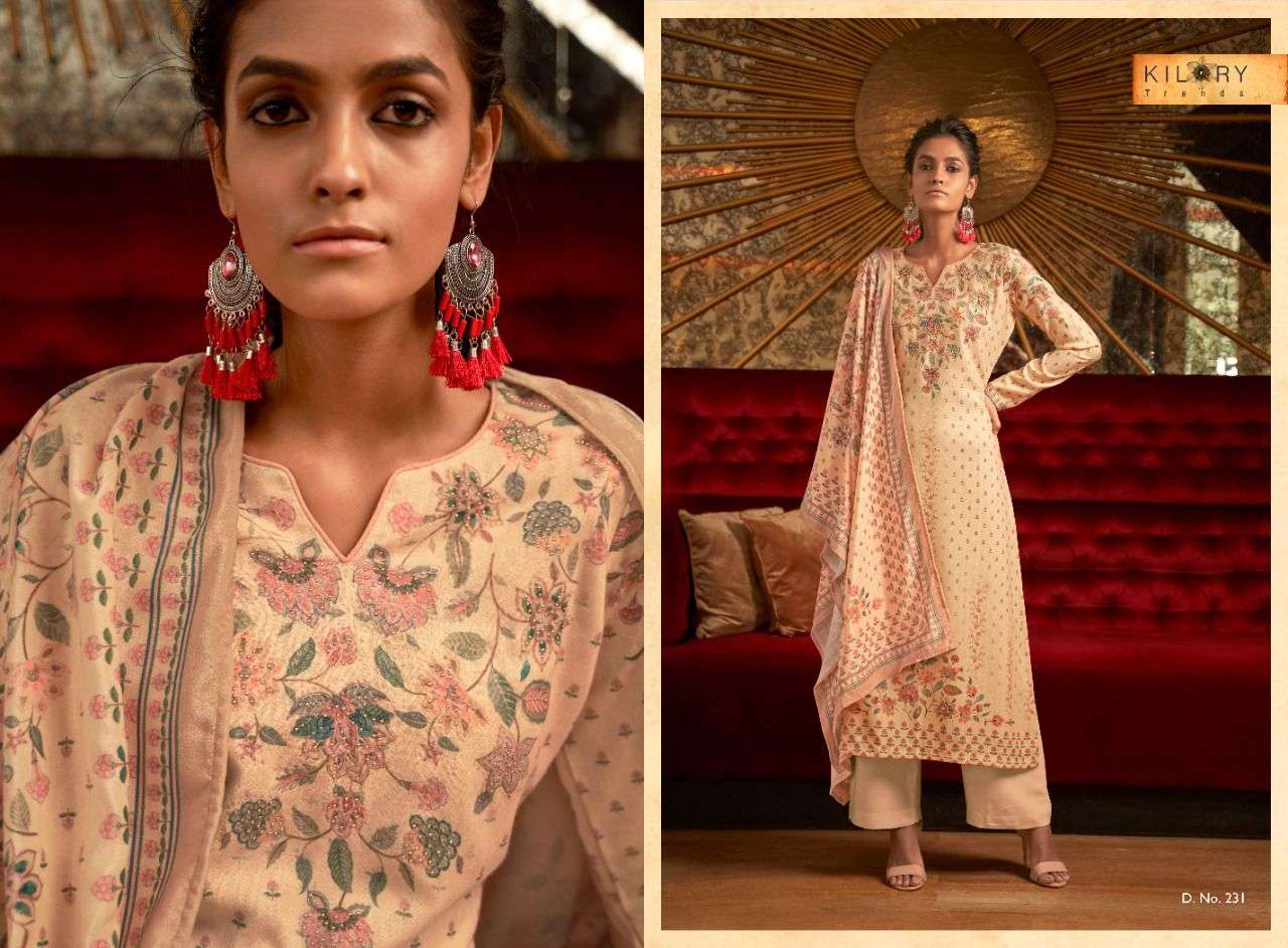 HIYA BY KILORY 231 TO 238 SERIES BEAUTIFUL SUITS COLORFUL STYLISH FANCY CASUAL WEAR & ETHNIC WEAR HEAVY PASHMINA PRINT DRESSES AT WHOLESALE PRICE