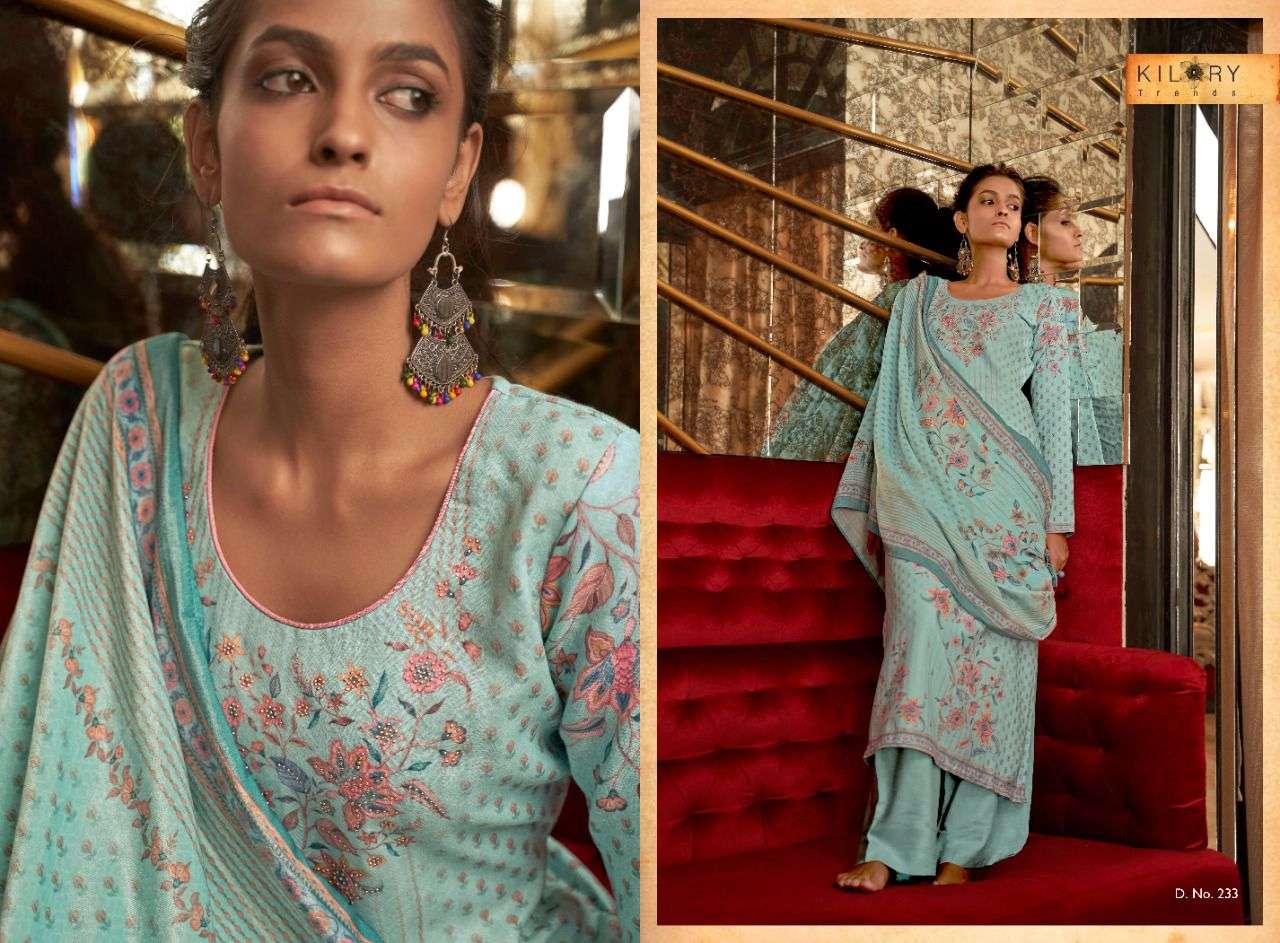 HIYA BY KILORY 231 TO 238 SERIES BEAUTIFUL SUITS COLORFUL STYLISH FANCY CASUAL WEAR & ETHNIC WEAR HEAVY PASHMINA PRINT DRESSES AT WHOLESALE PRICE