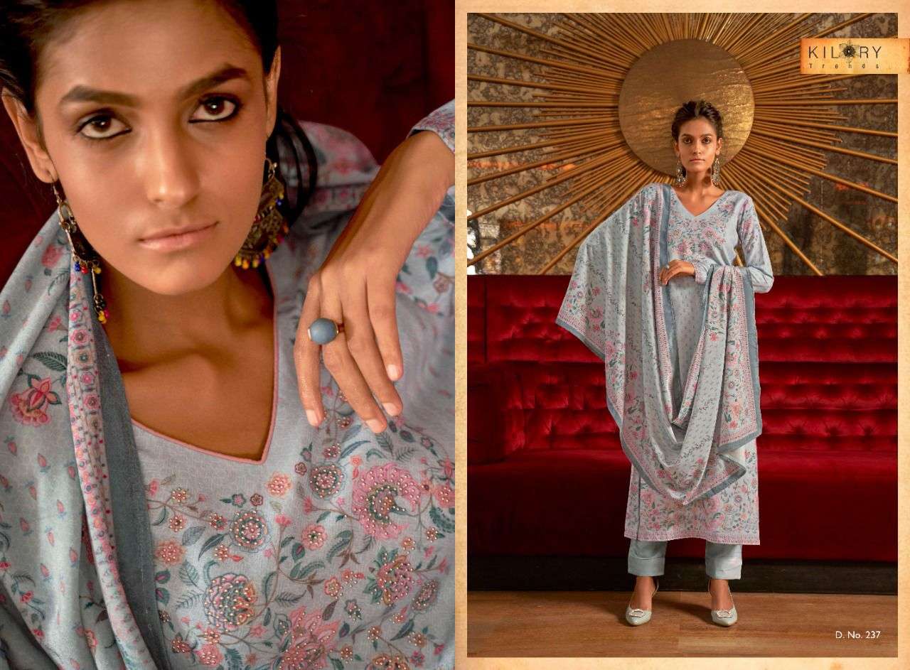 HIYA BY KILORY 231 TO 238 SERIES BEAUTIFUL SUITS COLORFUL STYLISH FANCY CASUAL WEAR & ETHNIC WEAR HEAVY PASHMINA PRINT DRESSES AT WHOLESALE PRICE
