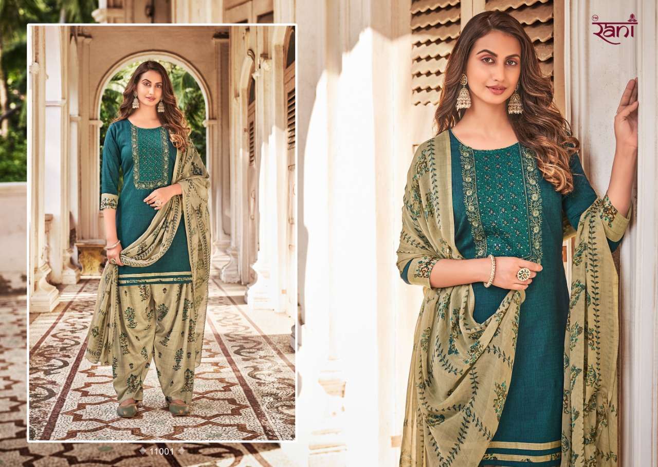 Estaa By Rani Fashion 11001 To 11006 Series Beautiful Suits Colorful Stylish Fancy Casual Wear & Ethnic Wear Rayon Print Dresses At Wholesale Price